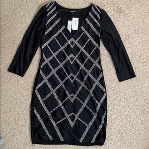 Black rhinestoned dress